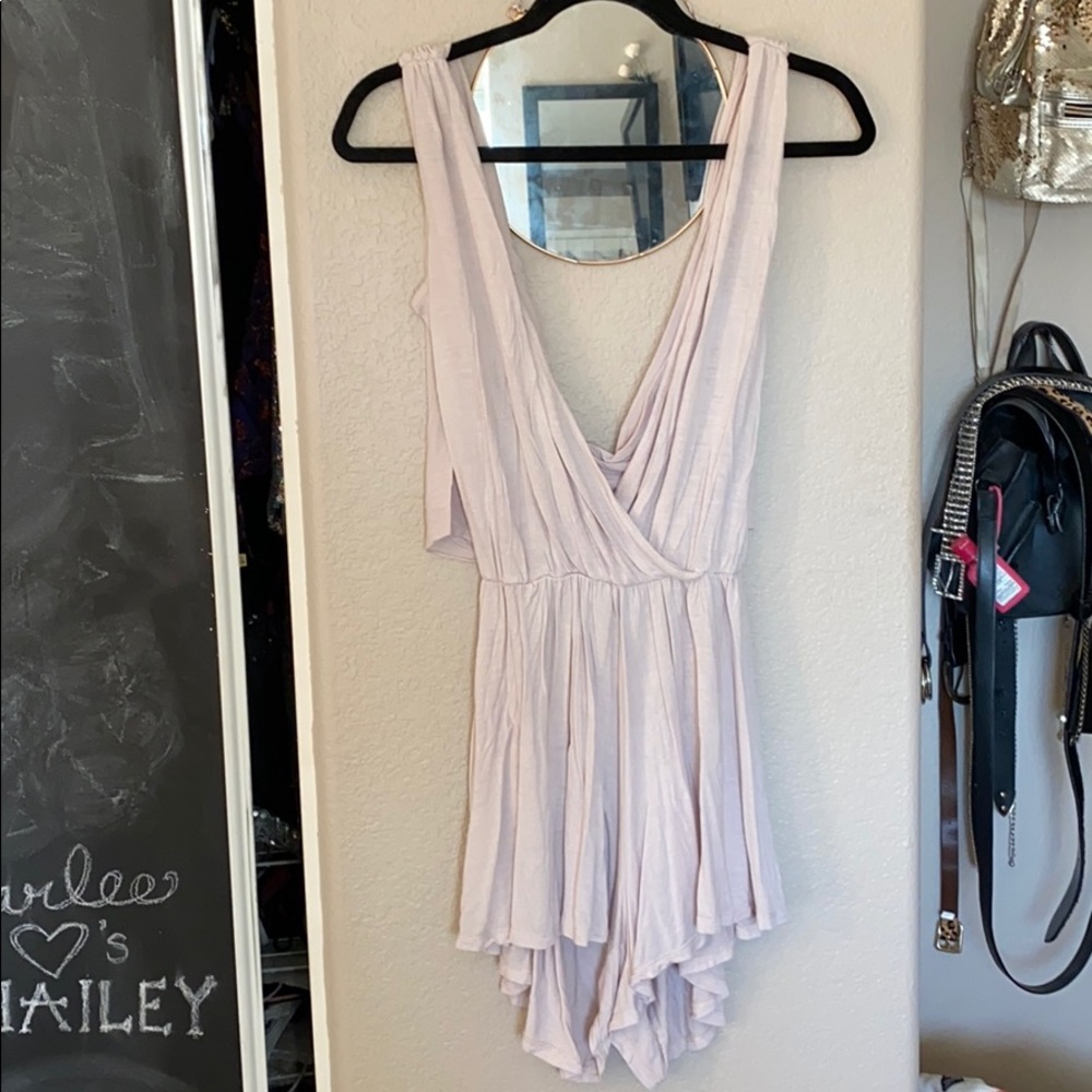 Flowy open back romper